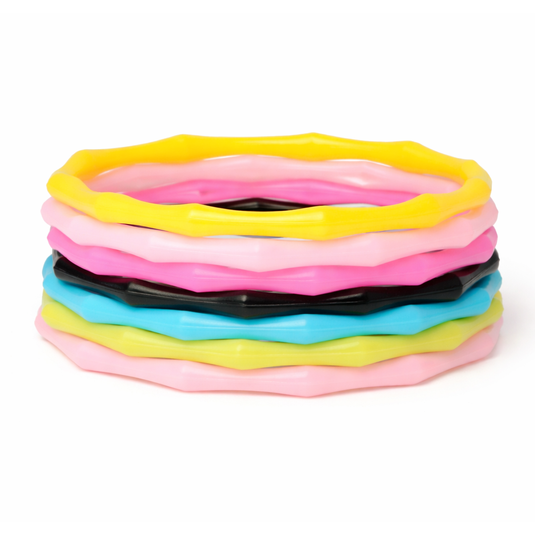 10pcs Elastic Bracelets Cute Colourful Girls Stretch Bangle - 003