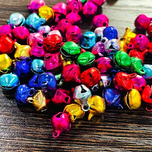 8mm Multicoloured Metal Aluminium Charm Bells