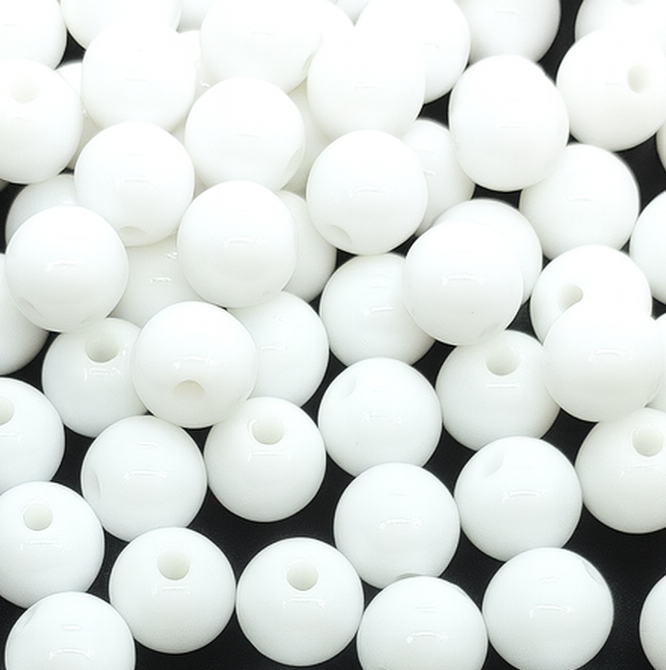 6mm Opaque Round Acrylic Balls Beads