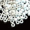 9x6mm opaque Pony Beads - White