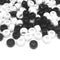 9x6mm Opaque Pony Beads - White and Black