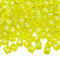 6mm Translucent Cube Acrylic Alphabet Beads - Yellow