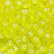 10mm Translucent Cube Acrylic Alphabet Beads - Yellow