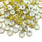 8mm Yellow Rhinestone Rondelle Spacer Beads - Silver Plated