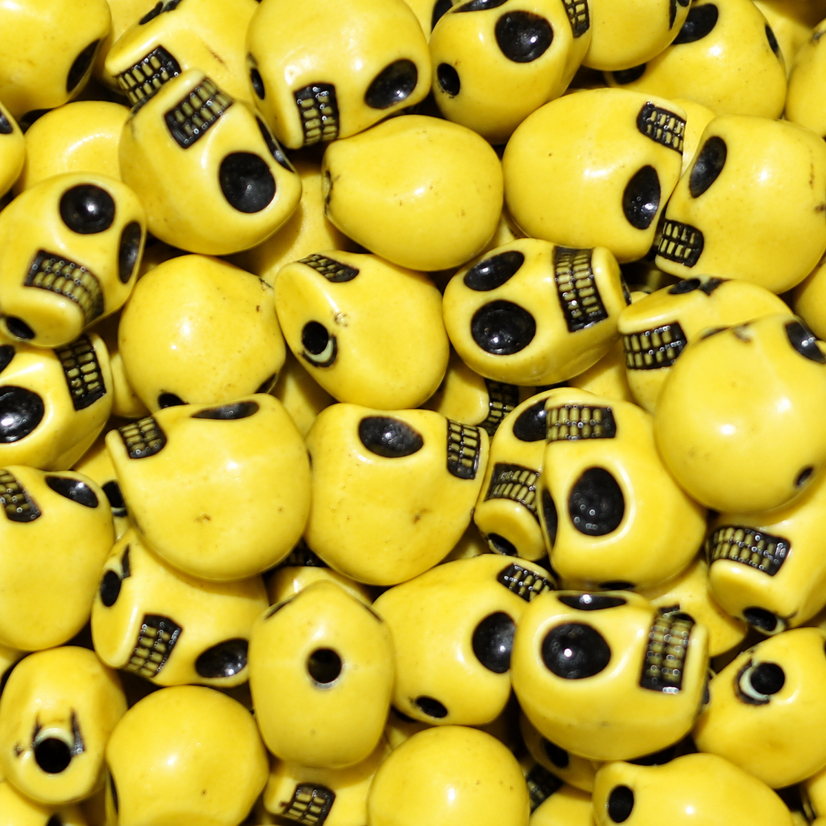12mm Gothic Acrylic Skull Beads for Halloween DIY Craft